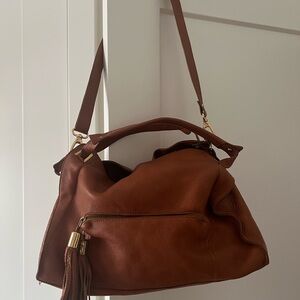 Sandro Tan Leather Shoulder Bag, Gently Worn, Great Look, Super Soft